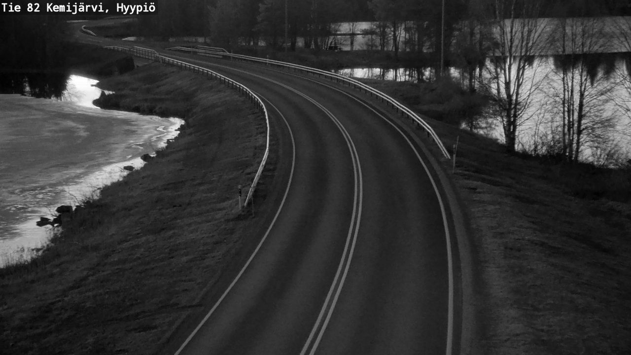 Weather Camera Image Road 82 Kemijärvi, Hyypiö, Kemijärvi, Lappi