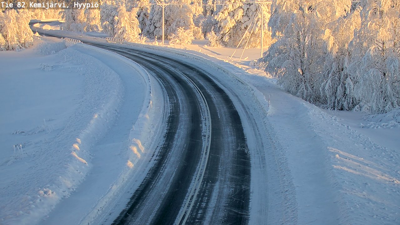 Weather Camera Image Väg 5 Kemi träsk, hyypiö, Kemijärvi, Lappi