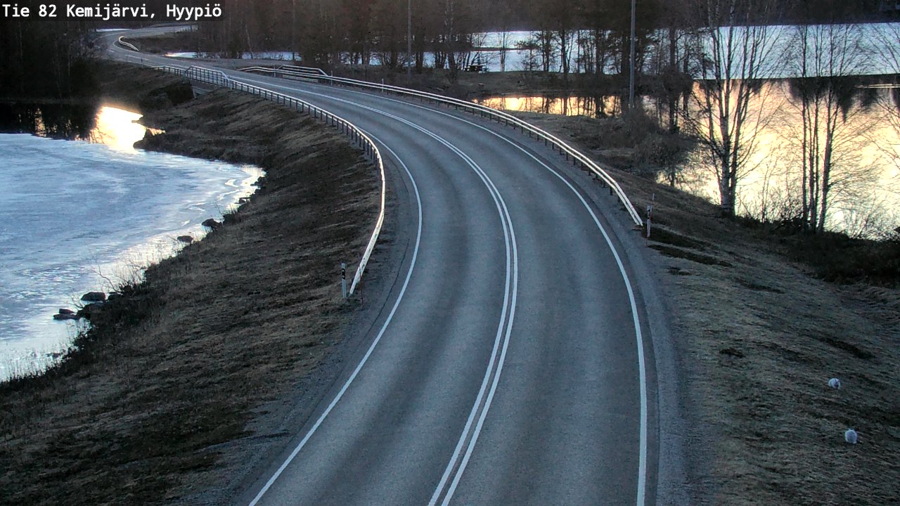 Weather Camera Image Väg 5 Kemi träsk, hyypiö, Kemijärvi, Lappi