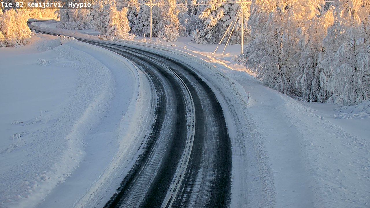 Weather Camera Image Väg 5 Kemi träsk, hyypiö, Kemijärvi, Lappi
