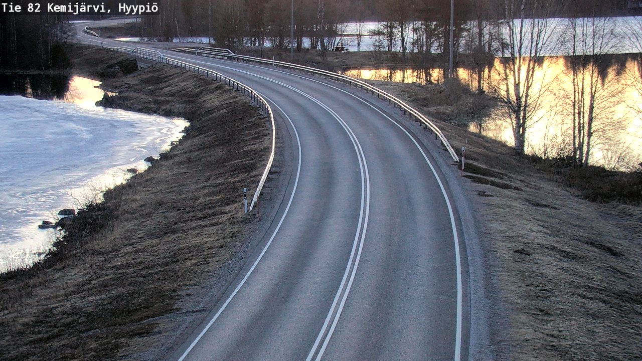 Weather Camera Image Väg 5 Kemi träsk, hyypiö, Kemijärvi, Lappi
