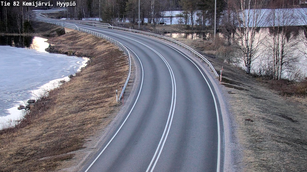 Weather Camera Image Road 82 Kemijärvi, Hyypiö, Kemijärvi, Lappi