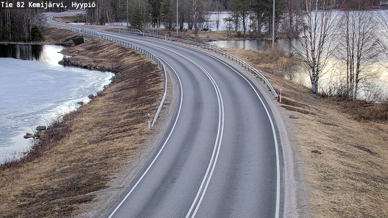 Weather Camera Image Väg 5 Kemi träsk, hyypiö, Kemijärvi, Lappi