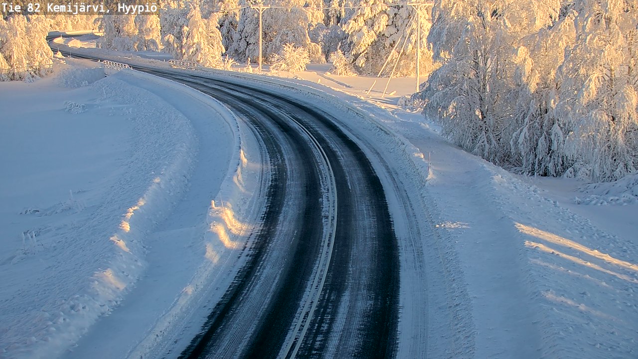 Weather Camera Image Väg 5 Kemi träsk, hyypiö, Kemijärvi, Lappi