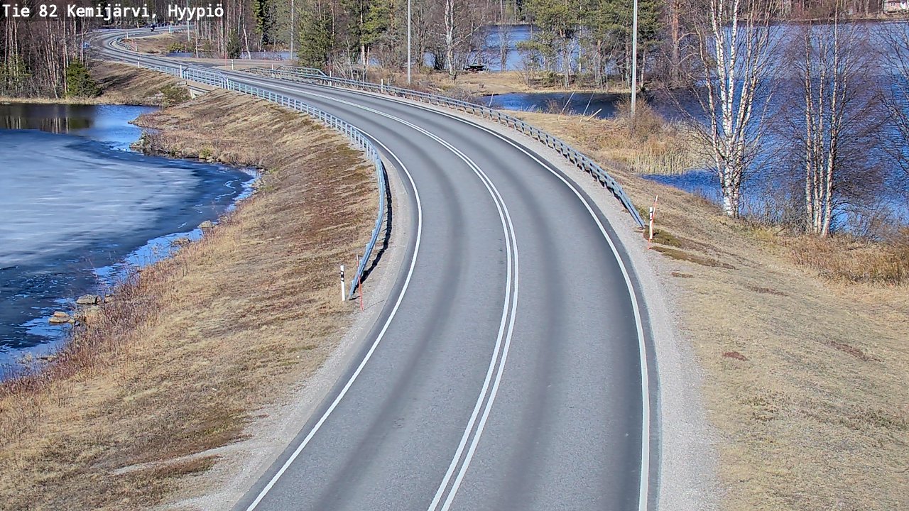 Weather Camera Image Road 82 Kemijärvi, Hyypiö, Kemijärvi, Lappi