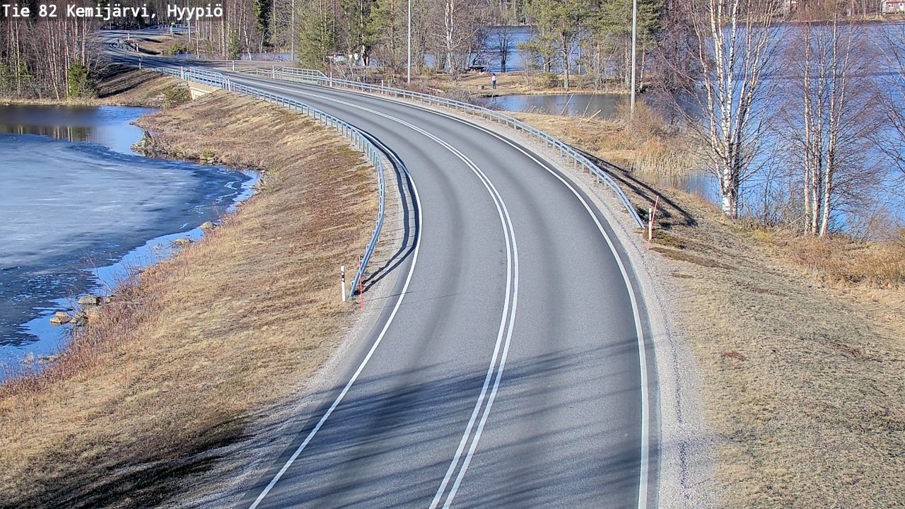 Weather Camera Image Road 82 Kemijärvi, Hyypiö, Kemijärvi, Lappi