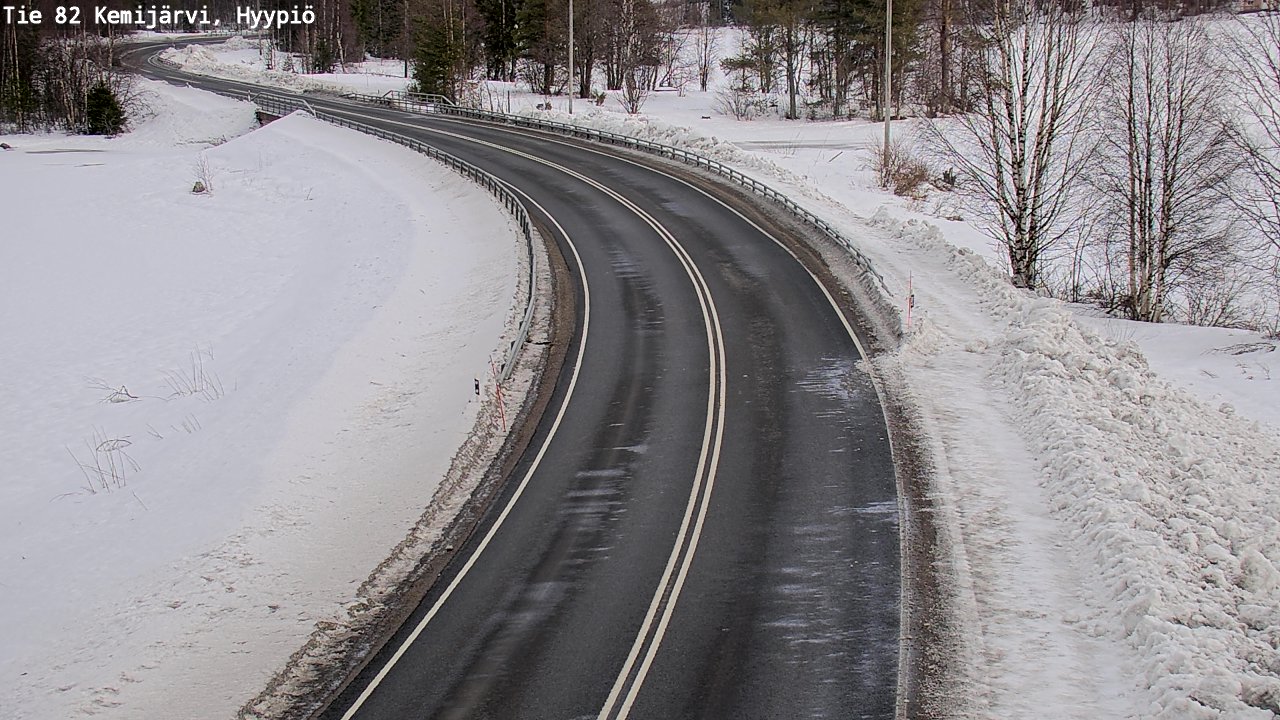 Weather Camera Image Väg 5 Kemi träsk, hyypiö, Kemijärvi, Lappi