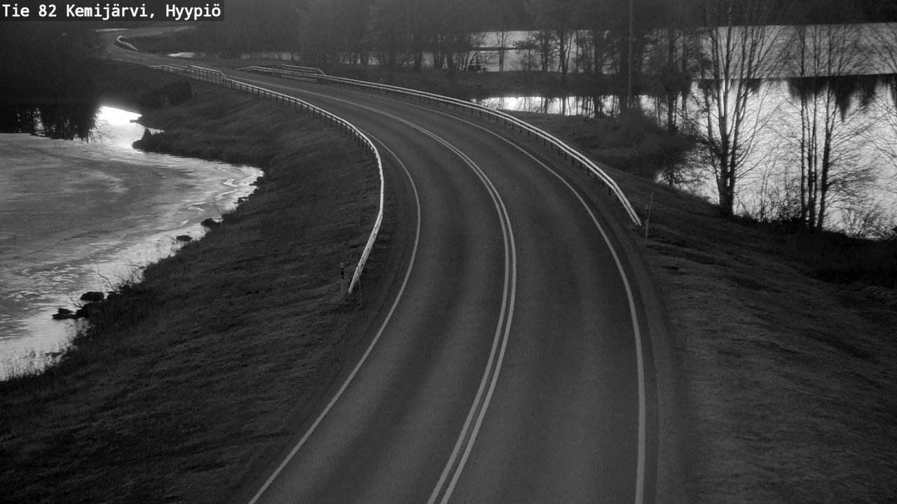 Weather Camera Image Road 82 Kemijärvi, Hyypiö, Kemijärvi, Lappi
