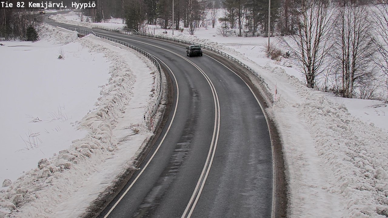 Weather Camera Image Väg 5 Kemi träsk, hyypiö, Kemijärvi, Lappi
