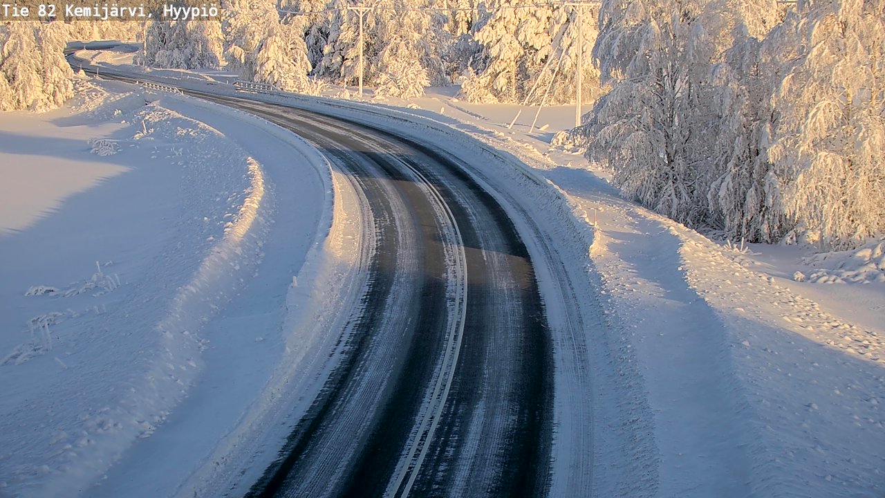 Weather Camera Image Road 82 Kemijärvi, Hyypiö, Kemijärvi, Lappi