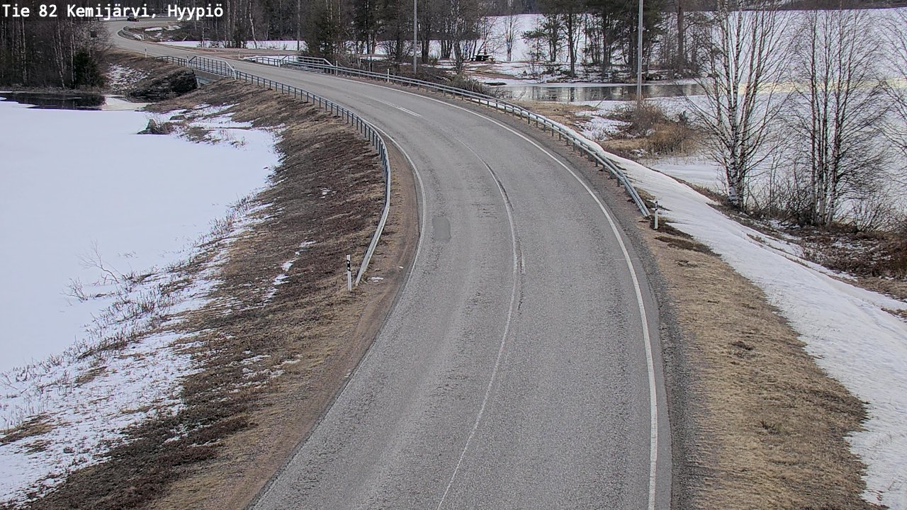 Weather Camera Image Road 82 Kemijärvi, Hyypiö, Kemijärvi, Lappi