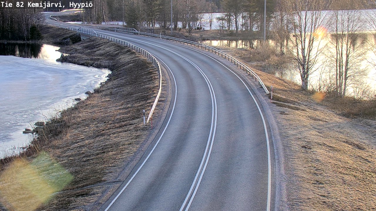 Weather Camera Image Road 82 Kemijärvi, Hyypiö, Kemijärvi, Lappi