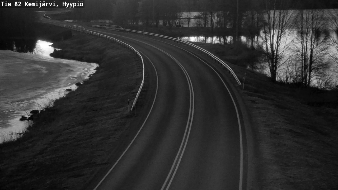 Weather Camera Image Road 82 Kemijärvi, Hyypiö, Kemijärvi, Lappi
