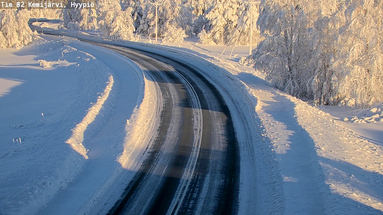 Weather Camera Image Road 82 Kemijärvi, Hyypiö, Kemijärvi, Lappi