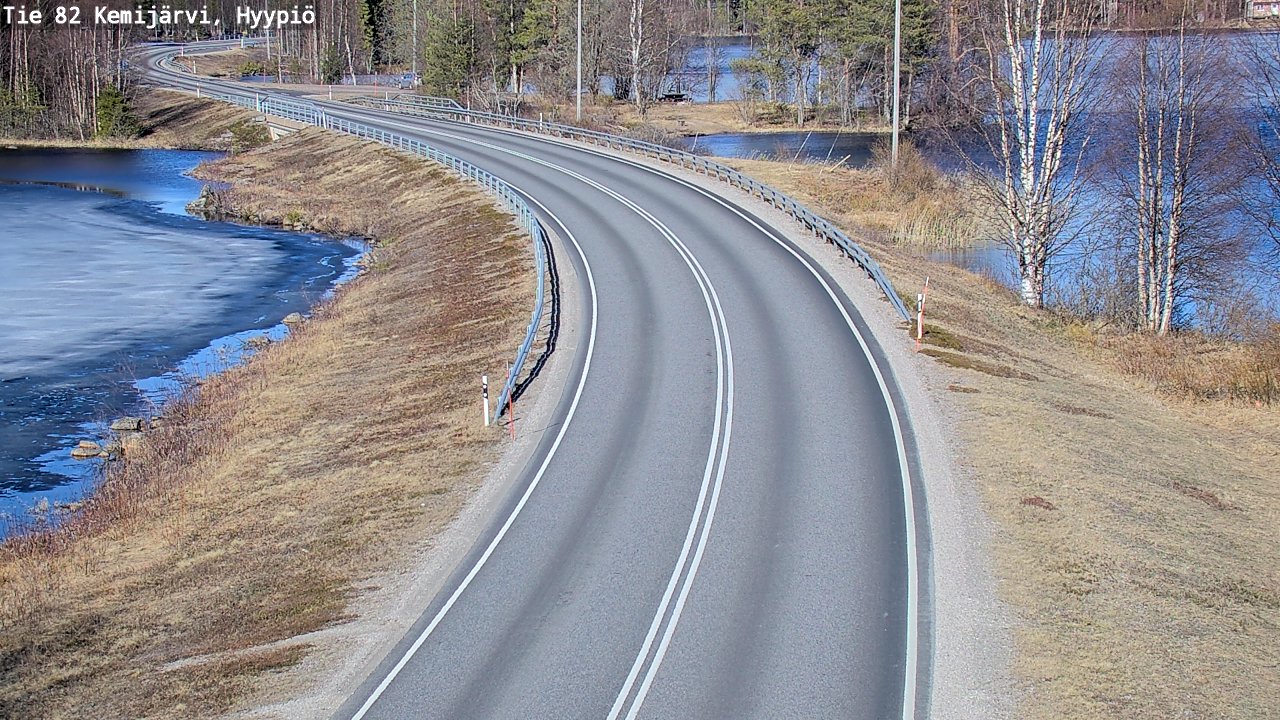 Weather Camera Image Road 82 Kemijärvi, Hyypiö, Kemijärvi, Lappi