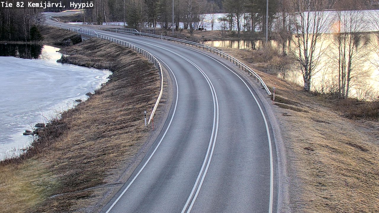 Weather Camera Image Väg 5 Kemi träsk, hyypiö, Kemijärvi, Lappi