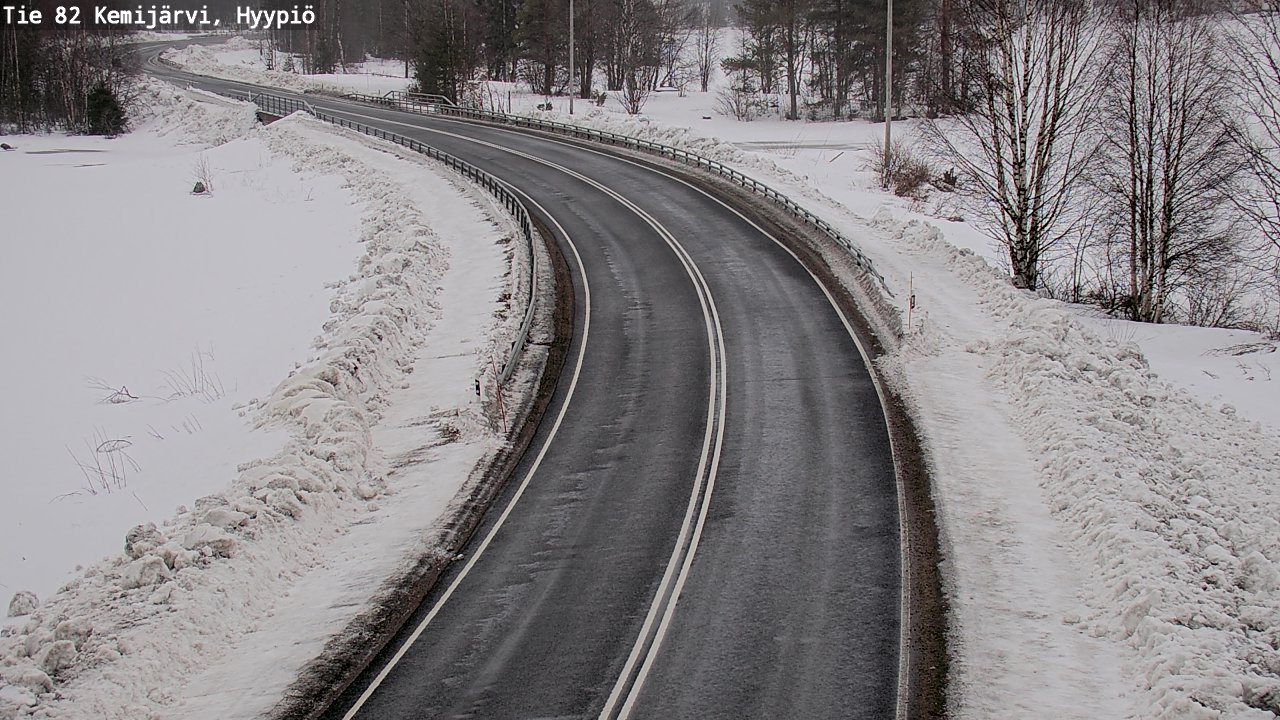 Weather Camera Image Väg 5 Kemi träsk, hyypiö, Kemijärvi, Lappi