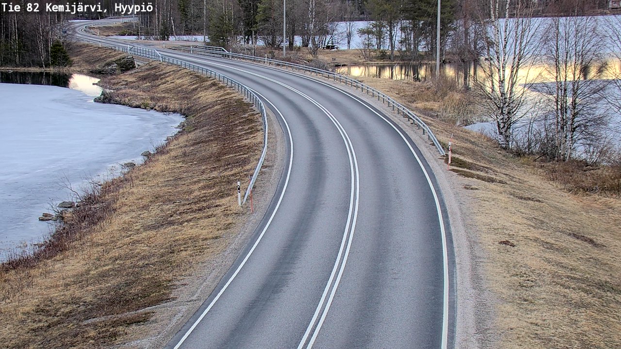 Weather Camera Image Road 82 Kemijärvi, Hyypiö, Kemijärvi, Lappi
