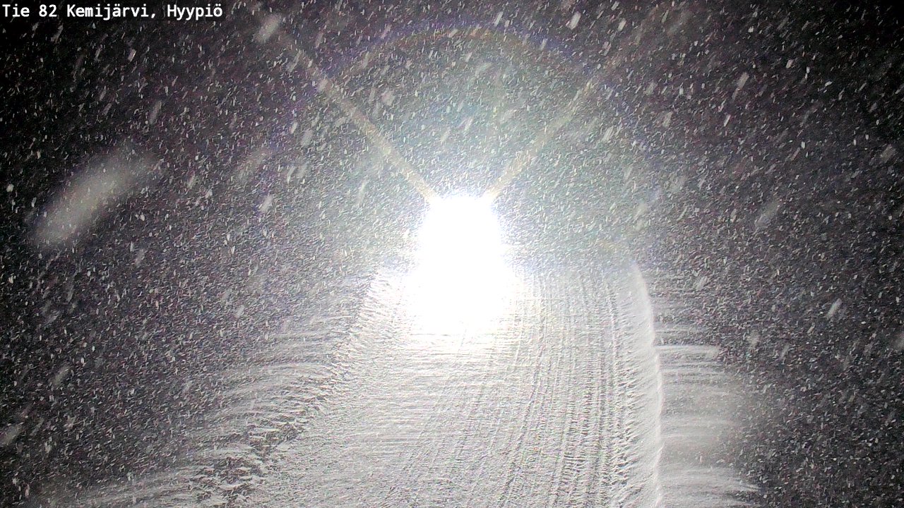 Weather Camera Image Road 82 Kemijärvi, Hyypiö, Kemijärvi, Lappi