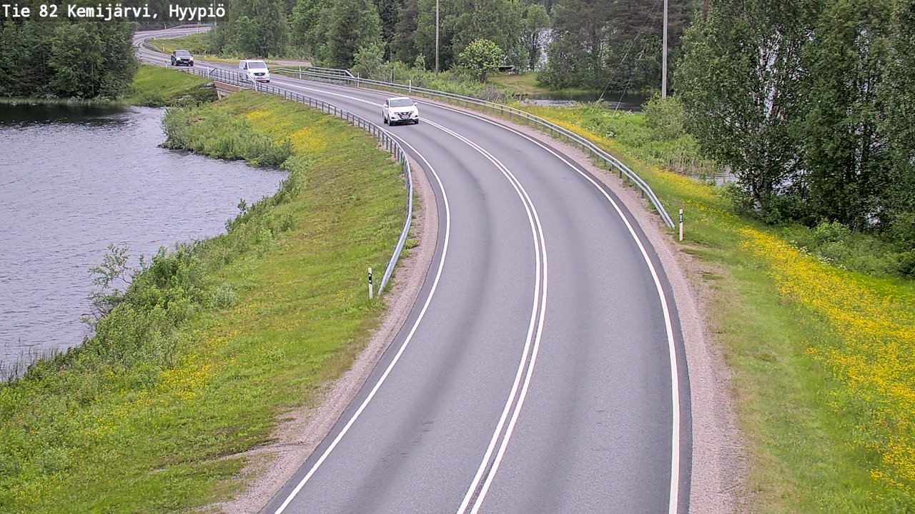 Weather Camera Image Road 82 Kemijärvi, Hyypiö, Kemijärvi, Lappi