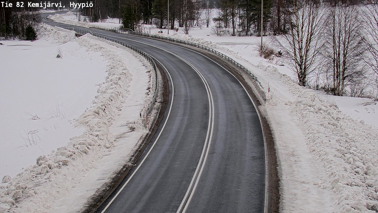 Weather Camera Image Väg 5 Kemi träsk, hyypiö, Kemijärvi, Lappi