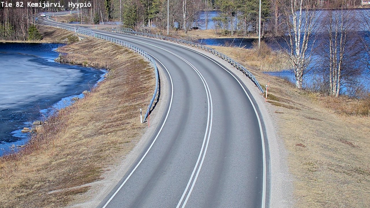 Weather Camera Image Road 82 Kemijärvi, Hyypiö, Kemijärvi, Lappi
