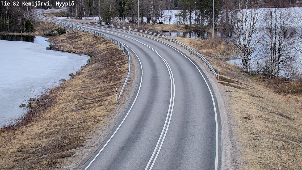 Weather Camera Image Road 82 Kemijärvi, Hyypiö, Kemijärvi, Lappi