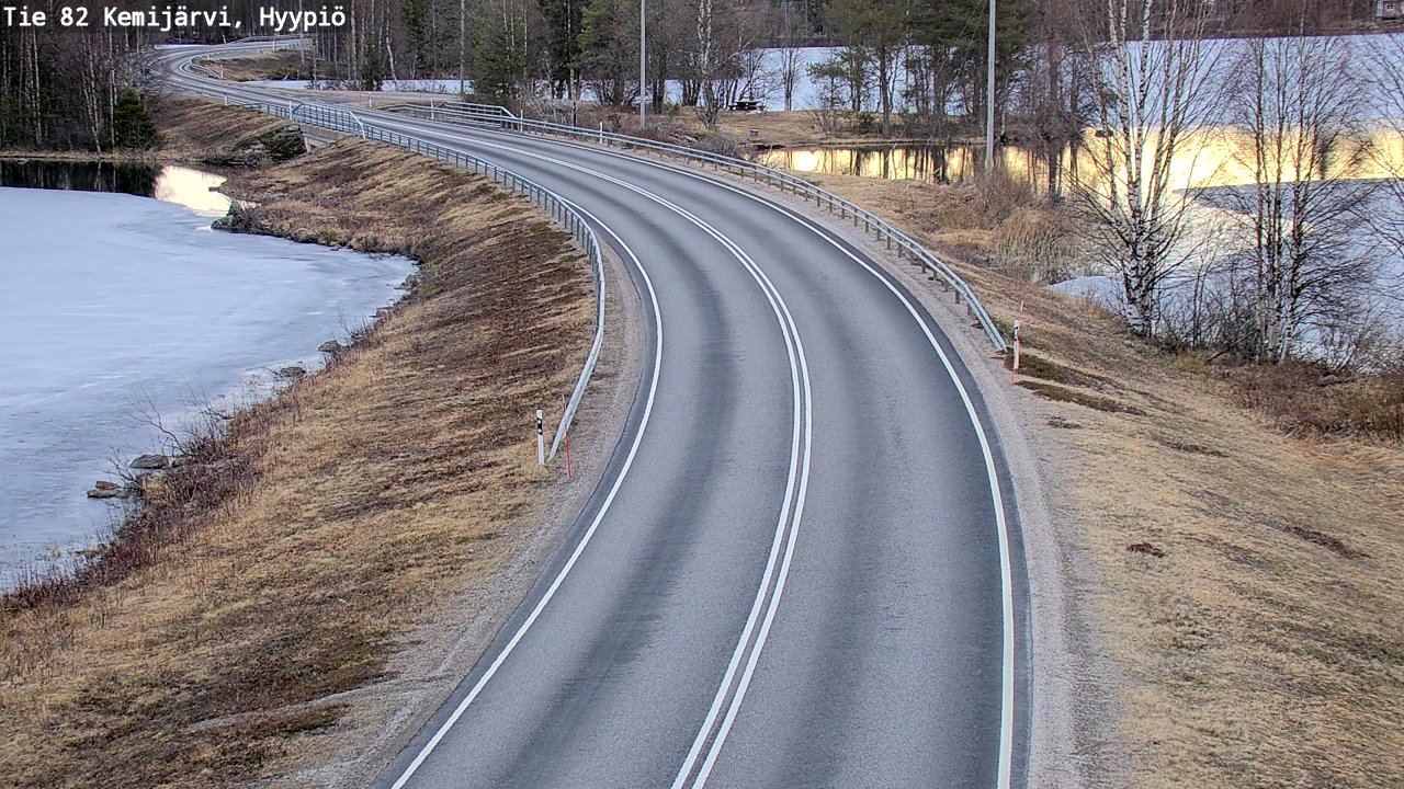 Weather Camera Image Road 82 Kemijärvi, Hyypiö, Kemijärvi, Lappi