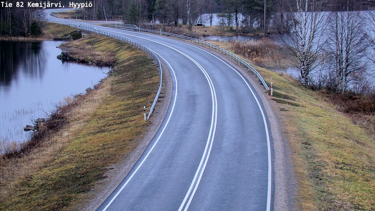 Weather Camera Image Road 82 Kemijärvi, Hyypiö, Kemijärvi, Lappi