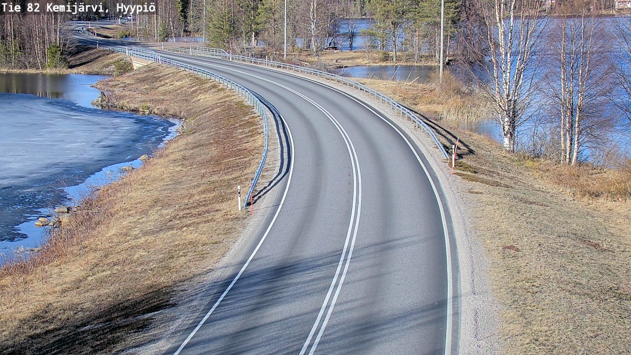 Weather Camera Image Road 82 Kemijärvi, Hyypiö, Kemijärvi, Lappi