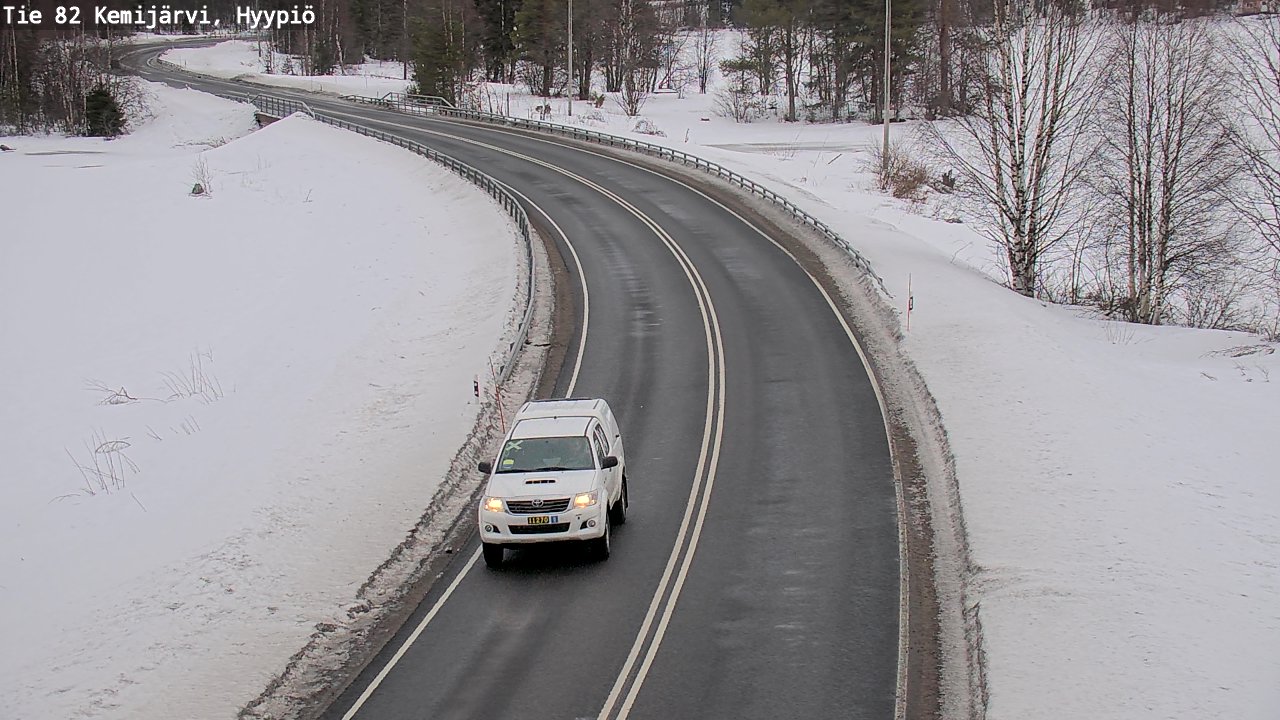 Weather Camera Image Road 82 Kemijärvi, Hyypiö, Kemijärvi, Lappi