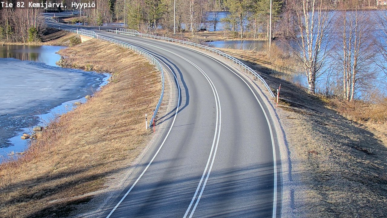 Weather Camera Image Road 82 Kemijärvi, Hyypiö, Kemijärvi, Lappi