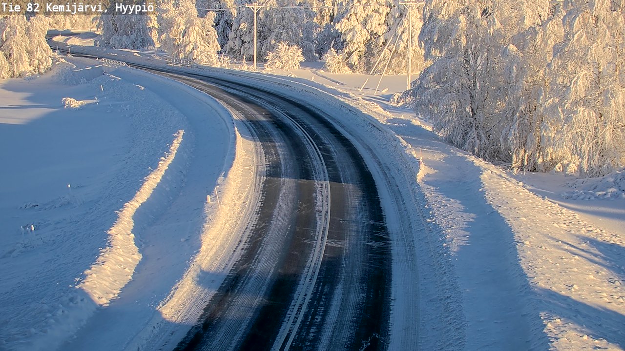 Weather Camera Image Road 82 Kemijärvi, Hyypiö, Kemijärvi, Lappi