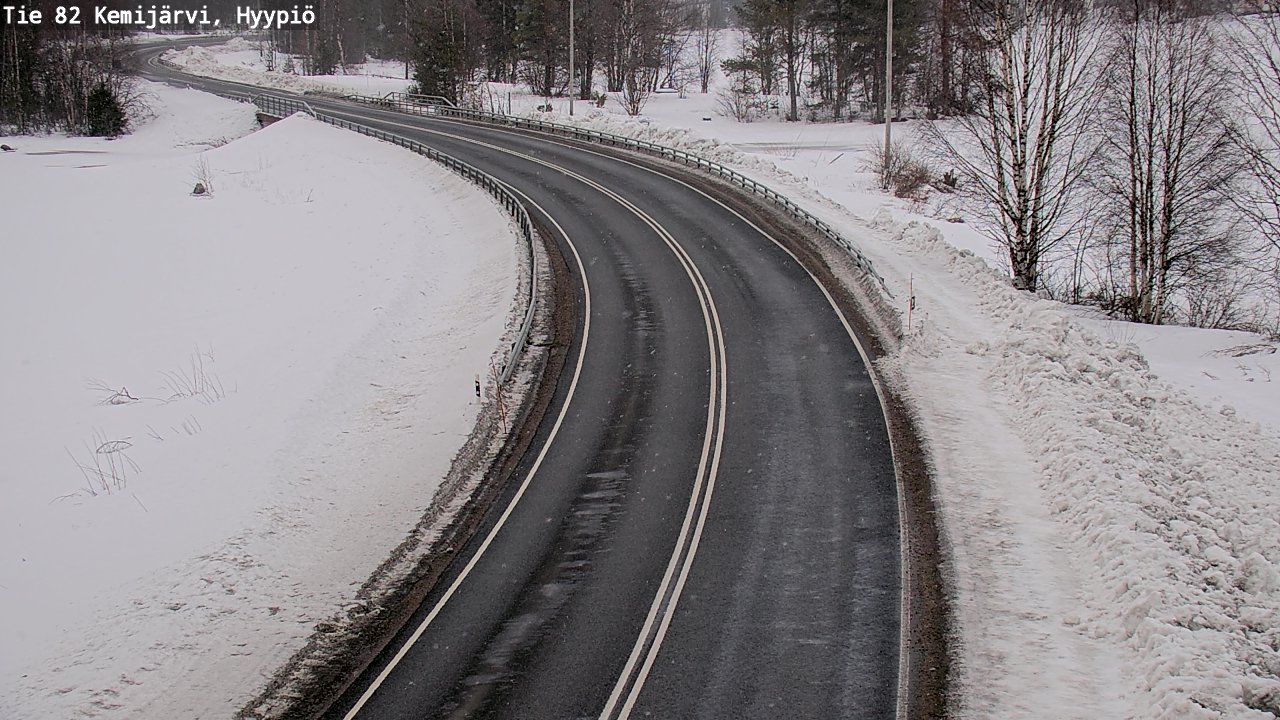 Weather Camera Image Väg 5 Kemi träsk, hyypiö, Kemijärvi, Lappi