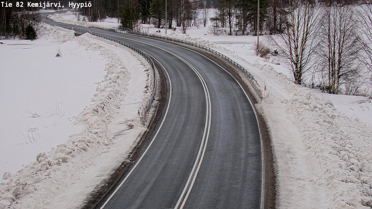 Weather Camera Image Väg 5 Kemi träsk, hyypiö, Kemijärvi, Lappi