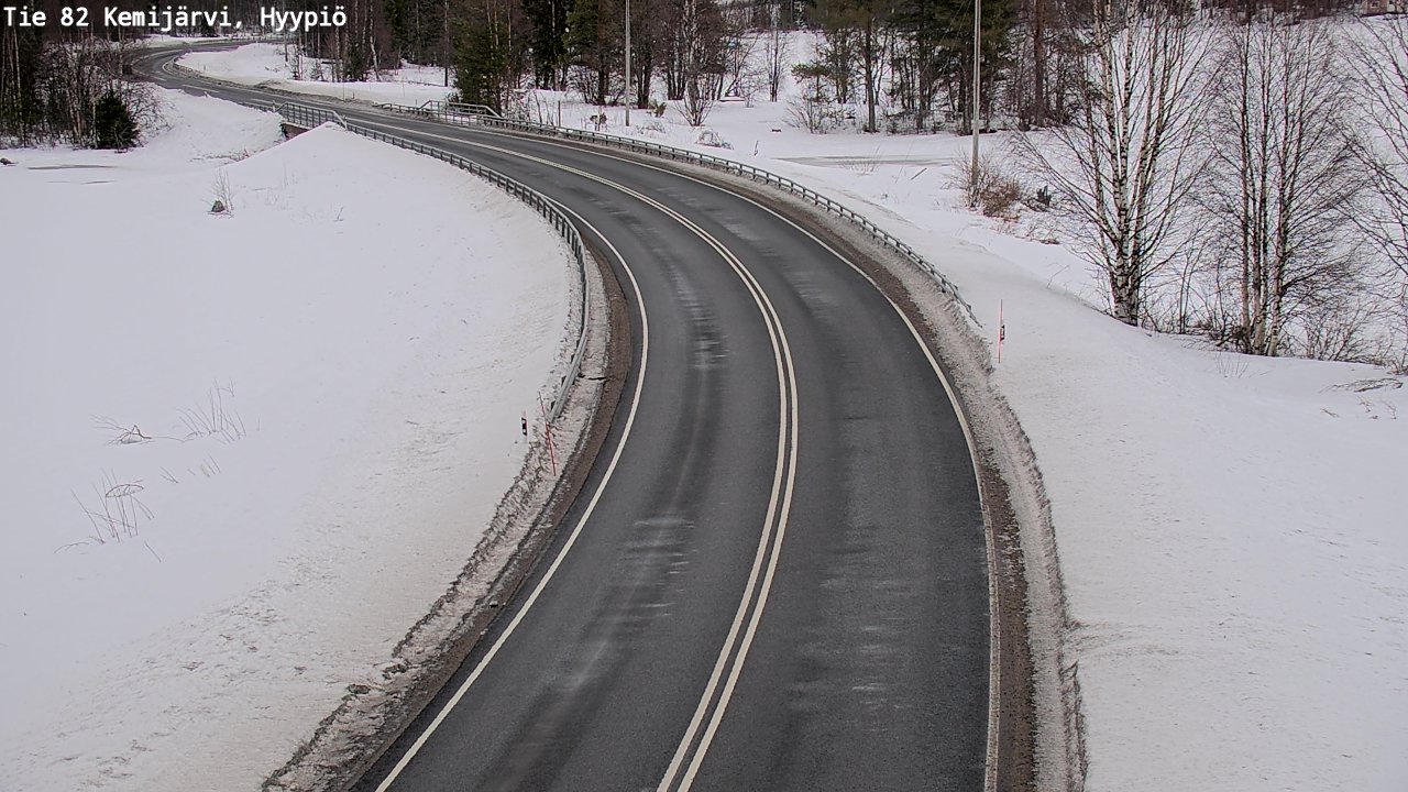 Weather Camera Image Road 82 Kemijärvi, Hyypiö, Kemijärvi, Lappi
