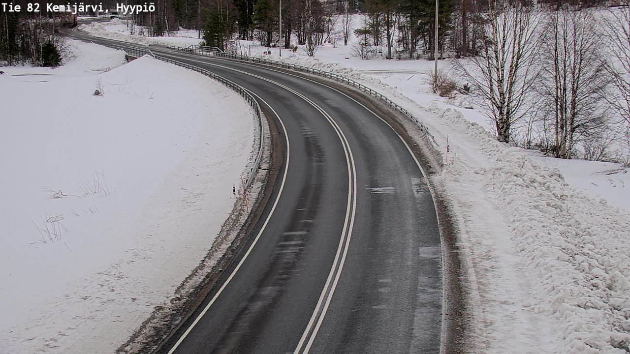 Weather Camera Image Road 82 Kemijärvi, Hyypiö, Kemijärvi, Lappi