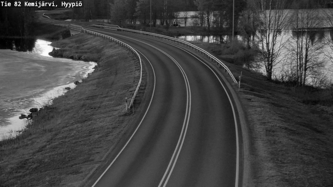 Weather Camera Image Road 82 Kemijärvi, Hyypiö, Kemijärvi, Lappi