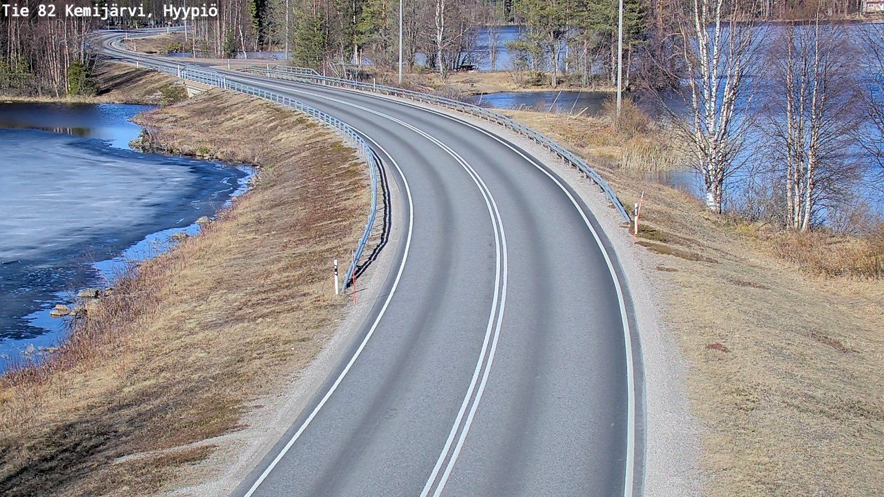 Weather Camera Image Road 82 Kemijärvi, Hyypiö, Kemijärvi, Lappi