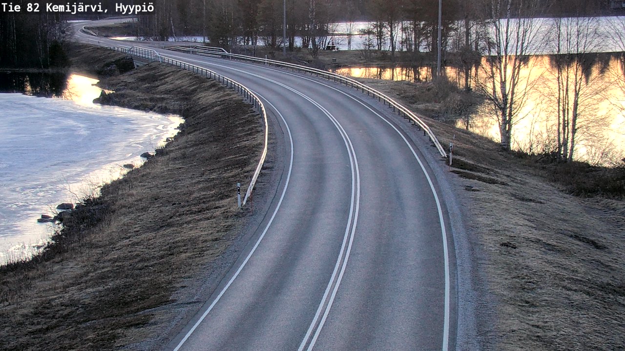 Weather Camera Image Väg 5 Kemi träsk, hyypiö, Kemijärvi, Lappi