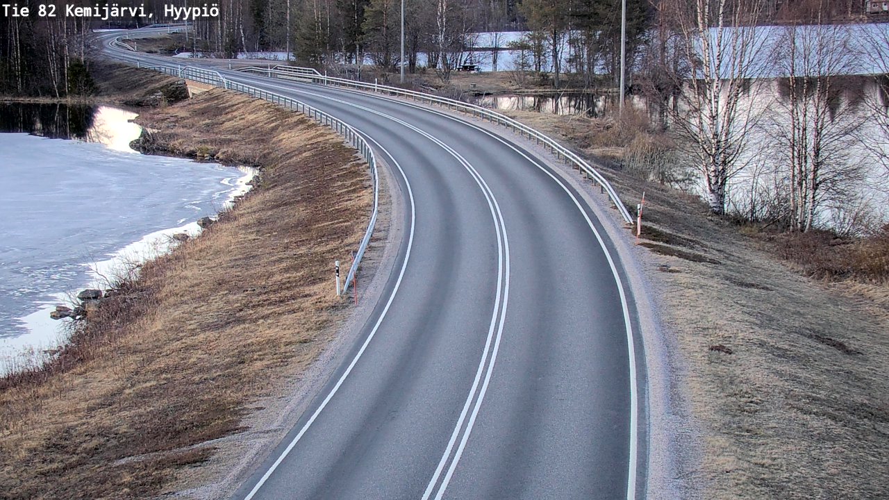 Weather Camera Image Road 82 Kemijärvi, Hyypiö, Kemijärvi, Lappi