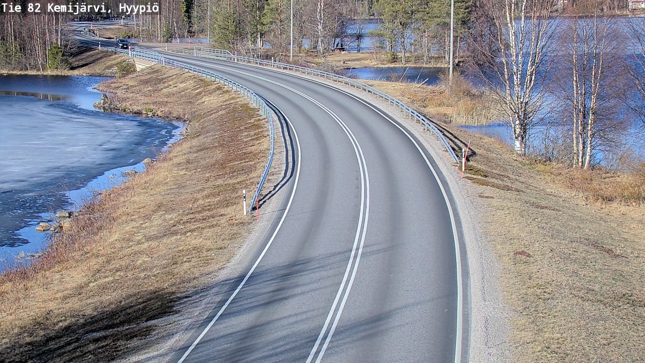 Weather Camera Image Road 82 Kemijärvi, Hyypiö, Kemijärvi, Lappi