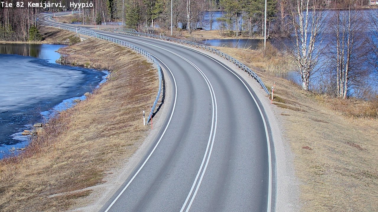 Weather Camera Image Road 82 Kemijärvi, Hyypiö, Kemijärvi, Lappi