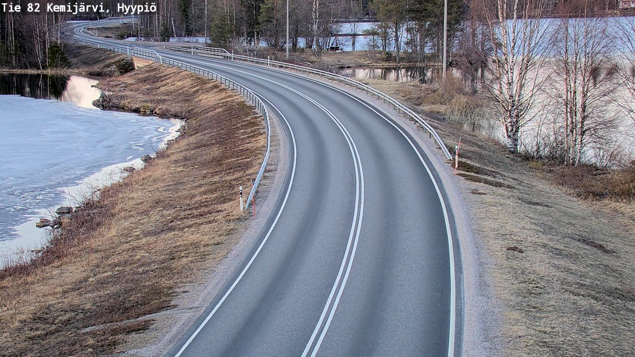 Weather Camera Image Road 82 Kemijärvi, Hyypiö, Kemijärvi, Lappi