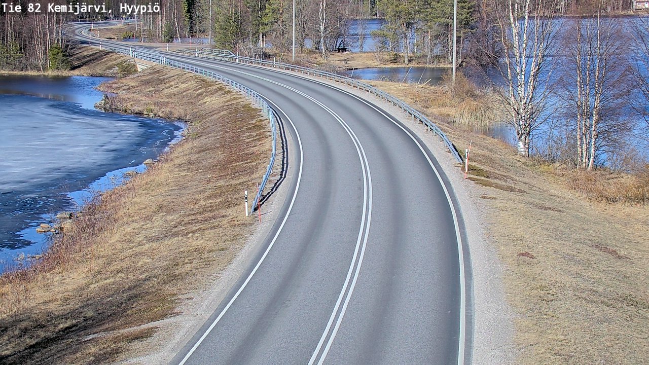 Weather Camera Image Road 82 Kemijärvi, Hyypiö, Kemijärvi, Lappi