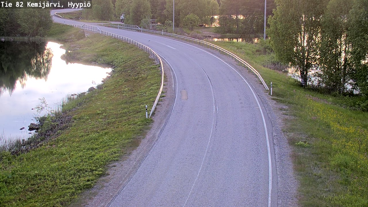 Weather Camera Image Road 82 Kemijärvi, Hyypiö, Kemijärvi, Lappi