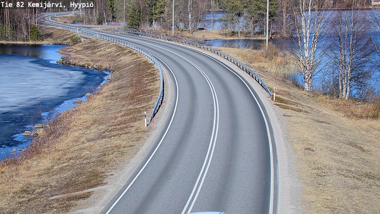 Weather Camera Image Road 82 Kemijärvi, Hyypiö, Kemijärvi, Lappi
