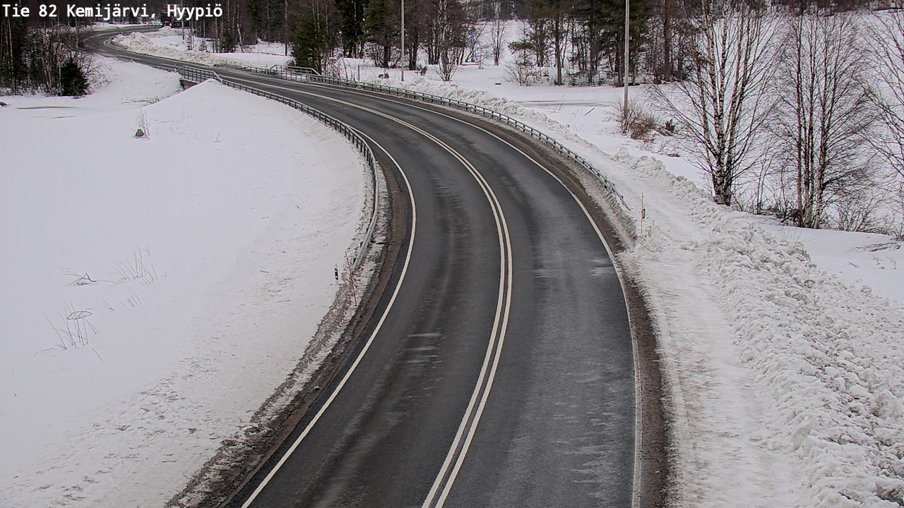 Weather Camera Image Road 82 Kemijärvi, Hyypiö, Kemijärvi, Lappi