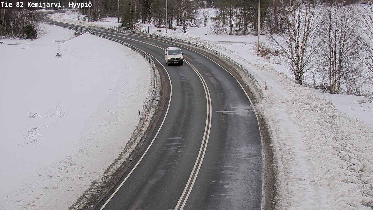 Weather Camera Image Road 82 Kemijärvi, Hyypiö, Kemijärvi, Lappi
