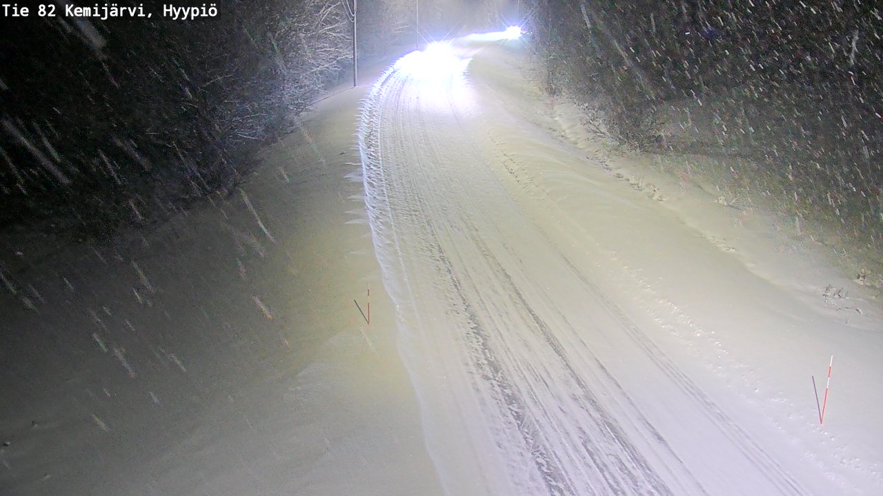 Weather Camera Image Väg 5 Kemi träsk, hyypiö, Kemijärvi, Lappi